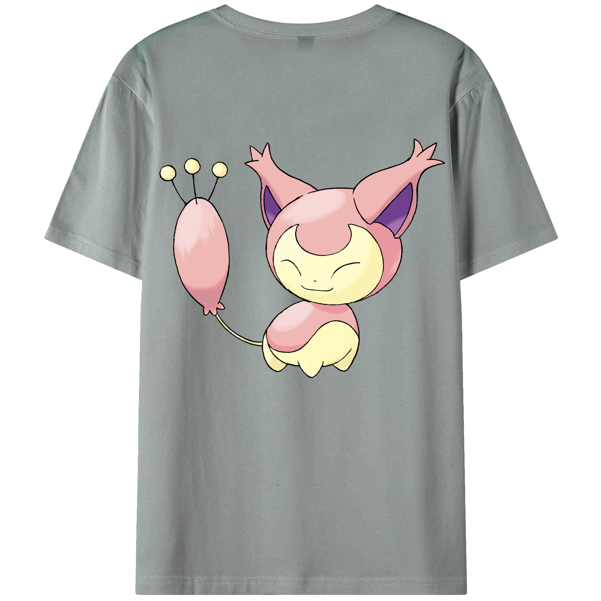 （画像用） ポケットモンスター Pokémon 綿100％ メンズ半袖Tシャツ（バックプリント） 通気性